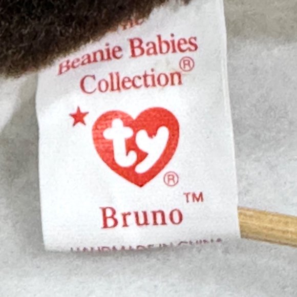 Ty Bruno Beanie Baby Vintage 1997 - Retired - All Tags/Heart Protector - Picture 11 of 12